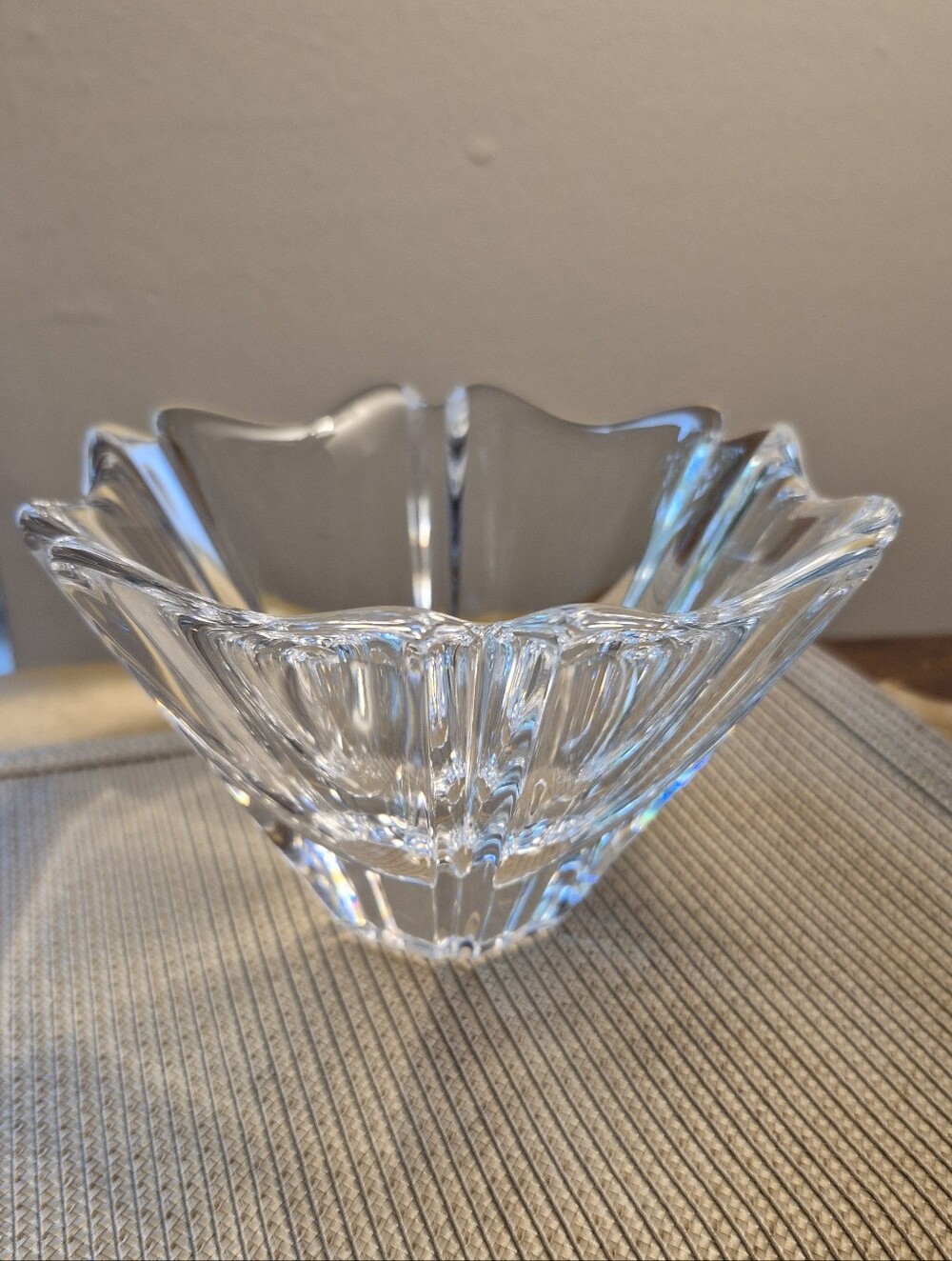 Signed Orrefors "Orion" Crystal Bowl - Lars Hellsten Design